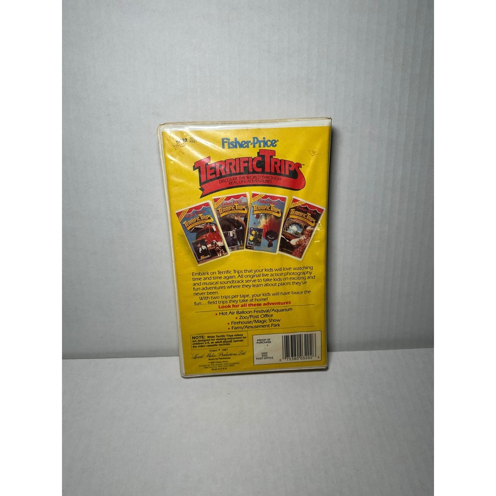 Fisher Price Terrific Trips VHS Zoo Post Office 1987 Vintage Educational Video - Picture 2 of 3